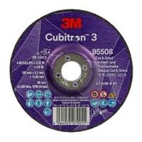 3M™ Cubitron™ 3 Cut and Grind Schruppscheibe, 95508, 36+, T27, 100 mm x 4,2 mm x 15,88 mm, EN, 10/Pack, 20 Stück/VE