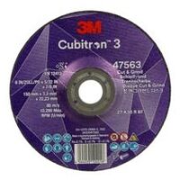 3M™ Cubitron™ 3 brúsny kotúč na rezanie a brúsenie, 47563, 36+, T27, 150 mm x 3,2 mm x 22,23 mm, SK, 10/balenie, 20 ks/kus