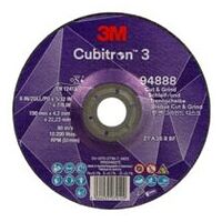 3M™ Cubitron™ 3 brúsny kotúč na rezanie a brúsenie, 94888, 36+, T27, 150 mm x 4,2 mm x 22,23 mm, SK, 10/balenie, 20 ks/kus