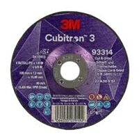 Disc de șlefuit 3M™ Cubitron™ 3 Cut and Grind, 93314, 36+, T27, 100 mm x 3,2 mm x 15,88 mm, RO, 10/pachet, 20 bucăți/VE