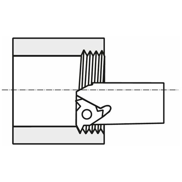 Držač za unutarnje tokarenje s fiksnim kutom nagiba od 1,5°  desno