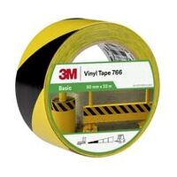 3M™ Gefahrenmarkierungsband 766i, Gelb/Schwarz, 50 mm x 33 m, einzelverpackt