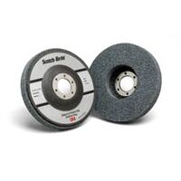 Scotch-Brite™ Verpresste Kompaktscheibe Deburr and Finish PRO für den Winkelschleifer, 8C Coarse+, 114 mm x 22 mm, Type 27, Nylon