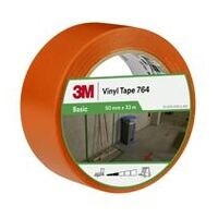 3M™ General Purpose Vinyl Tape 764, Orange, 50 mm x 33 m, 0.13 mm, Individually Wrapped Conveniently Packaged