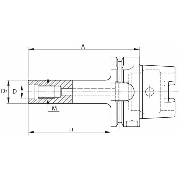 Portautensili per frese modulari filettate Forma cilindrica HSK-A 63