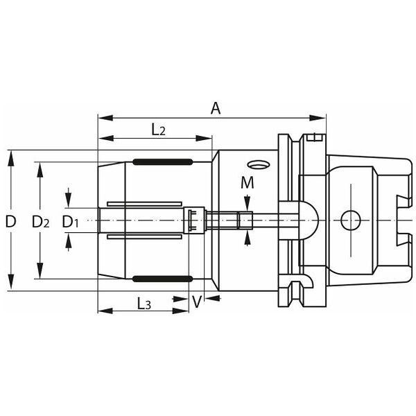 Mandrino idraulico esecuzione corta, sottile HSK-A 63