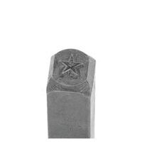 Punzone manuale con stella, 2 mm altezza carattere, 58 - 61 HRC durezza alla incisione