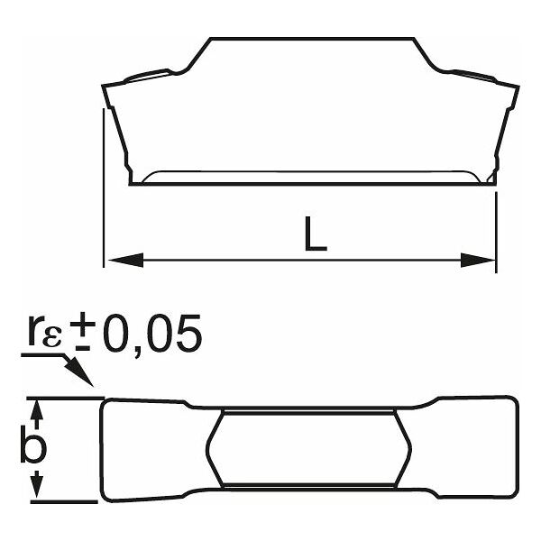 Ploščica za zarezovalno struženje fina obdelava HB7215
