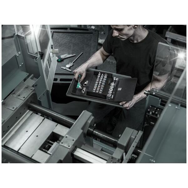 8100 SB All-in Zyklop gyorskapcsos racsnis készlet, 3/8″ meghajtás, 35 darab, 35 részes