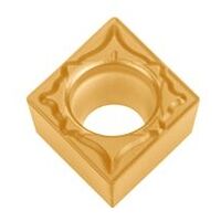 Indexable insert for turning CCMT 060204, for finish machining, Wiper