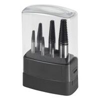 Screw extractor set, 6 pieces, in a box with fine flutes, Type: 6