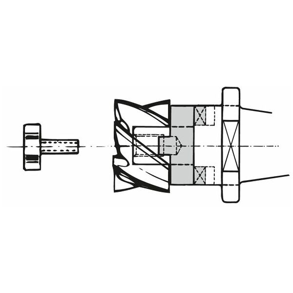 Milling cutter lock screw  DIN 6367