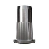 Piulițe cu nit orb PolyGrip din oțel zimțat cu cap rotund plat M 6 x 9 x 18, 250 bucăți