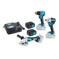 Akku Bohrschrauber ∙ 1/2″ Akku Schlagschrauber ∙ Akku Winkelschleifer Satz ∙ 18 Volt 6-teilig