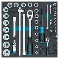 Pozidriv Profil PZ, Kreuzschlitz Profil PH, Innen Sechskant Profil, Schlitz Profil, Innen TORX® Profil, Außen Doppelsechskant-Tractionsprofil→ 1/2 Zoll (12,5 mm) Vierkant, 1/4 Zoll (6,3 mm) Vier