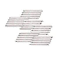 Metro plegable de madera blanco, en paquete de ahorro 30 unidades, Longitud: 2m