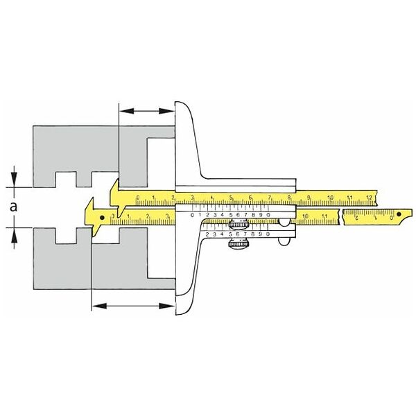 Vernier double hook depth gauge