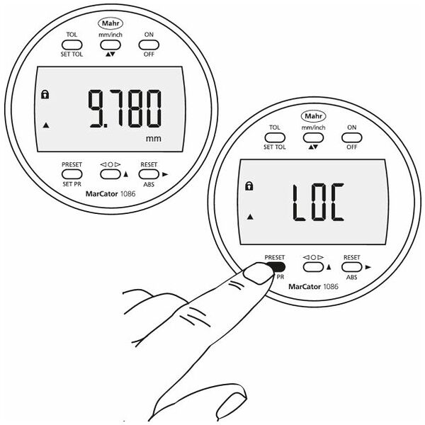 Digital dial indicator 0.01 mm reading 12,5 mm
