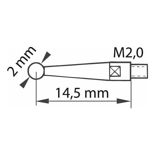Fühlhebelmessgerät Tastarmlänge 14,5 mm  0,4/40 mm