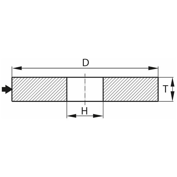 Přesné brusné kotouče pro rovinné broušení Strato D×T×H (mm)