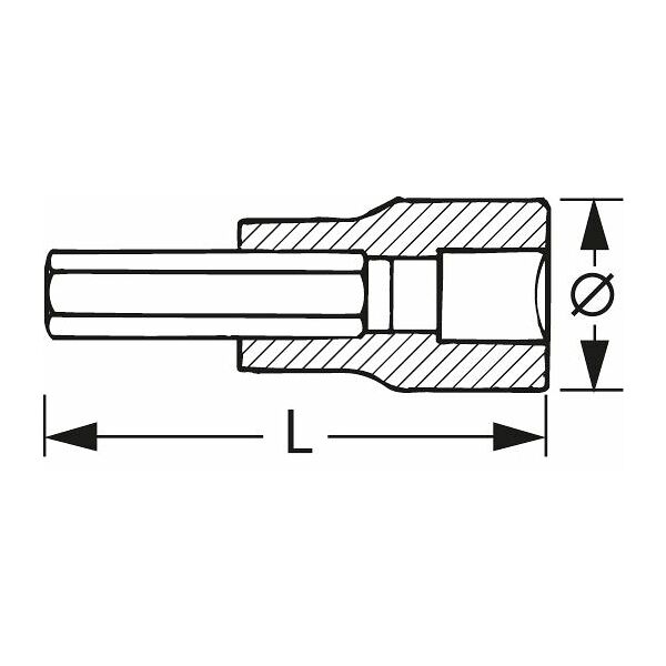 6-kant-Schraubendreher-Einsatz, 3/4 Zoll  19 mm