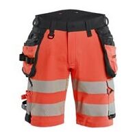 Pantaloni scurți High Vis 4-Way-Stretch High Vis roșu/negru C44
