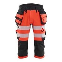 HIGH VIS PIRATENHOSE 4-WEGE STRETCH High Vis Rot/Schwarz C44