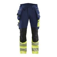 High Vis Hose 4-Wege-Stretch Marineblau/ High Vis Gelb C94