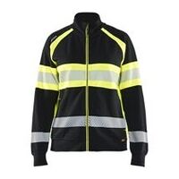 Sweat femme haute visibilité noir/jaune haute visibilité L