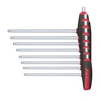 Ball Point Hexagon Screwdriver with T-handle, Number of screwdrivers: 8