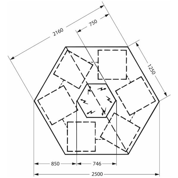 Hexagonal workbench  20×20G
