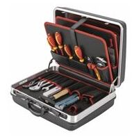 Valiză cu carcasă rigidă 8-H2, completă, cu pachet de instrumente pentru stagiari în instalații sanitare 8 PAKET 8 PLUS HS-KOFFER H2 interior l.180mm l.480mm h.370mm 23 buc