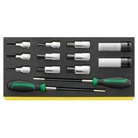 Jeu de clés INHEX, pour écrous de roue, hexagonales TCS 54/2309K/12506 13pcs.