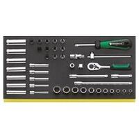 Jeu de clés à douilles TCS 40/35/9 44 pièces