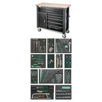 Assortiment d’outils avec établi Tiroir 7 + 1 compartiment anthracite, RAL 7016 267pcs.