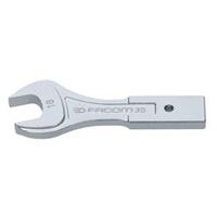 Open ended fork bit, attachment 20 x 7 mm, opening 18 mm