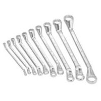 Cheie inelară cu două capete, OGV®-capse inelare cu douăsprezece muchii, cu manivelă, set în cutie, 10 bucăți.