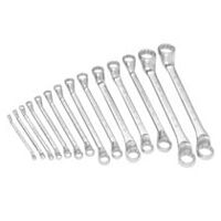 Chei inelare cu două capete, OGV®-capse inelare cu douăsprezece fețe, offset, set în cutie, 14 buc.