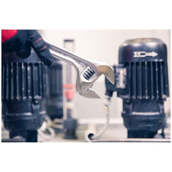 Adjustable spanner with quick adjustment, overall length: 450mm