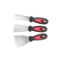 Set of 3 flexible spatulas, 2 straight shapes : 50, 32 mm - 1 angled shape : 50 mm