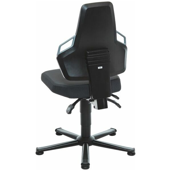 Swivel work chair, Supertec, with castors, low BLACK