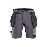 Handwerker Shorts 4-Wege-Stretch Mittelgrau/Schwarz C44