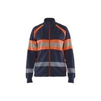 Sweat femme haute visibilité bleu marine/orange L