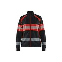 Sweat femme haute visibilité noir/rouge haute visibilité L
