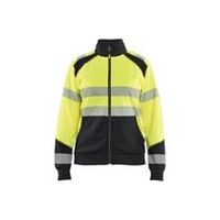Sweat-shirt femme High Vis avec fermeture éclair High Vis Jaune/Noir 4XL