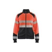 Sweat-shirt femme High Vis avec fermeture éclair High Vis Rouge/Noir L