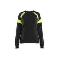 Női hosszú ujjú póló jól láthatósági fekete/High Vis sárga M