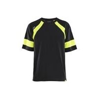 Póló jól láthatósági Fekete/High Vis sárga 4XL