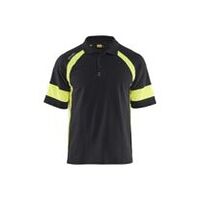 Polo haute visibilité noir/jaune haute visibilité L