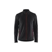 Microfleece kabát fekete/piros 4XL